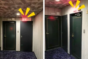 ランプが点灯しているお部屋